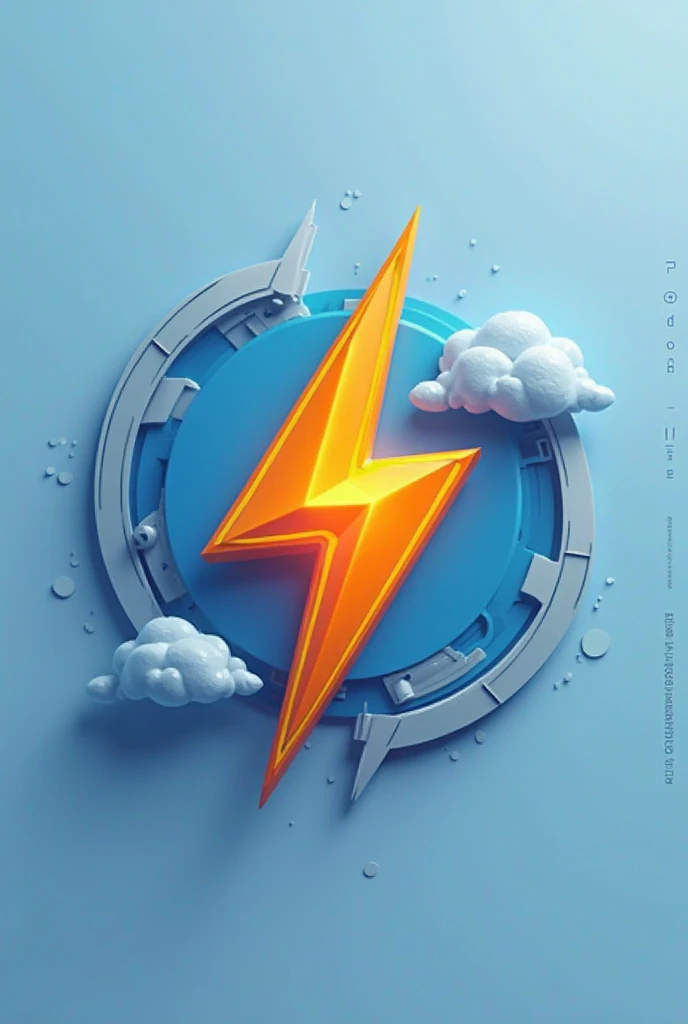 generate an image for an electrical company logo, Engehall A style in blue and orange