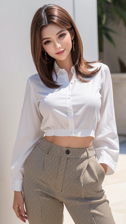 hight resolution、high-level image quality、Real live-action、(8K, top-quality, ​masterpiece:1.2), (realisitic, Photorealsitic:1.37), ultra-detailliert, One Woman、５５Adult beauty of the year、White lace panties、Detailed panty patterns、panties focus、Tiny panties、full body Esbian, outside of house, (((Beautiful alignment and snow-white teeth)))、(Adjusted hair:1.5) Officelady, Black Office Blazer, Office Skirt, (panthyhose: 1.2)、(Short button-down shirt:1.2)、Button Up Color Prim、Button Down Color Prim、bura、(panthyhose:1.2)、Alpha Layer、high-heels、earring beautiful、cute little、独奏、Beautiful detailed sky、(a smile:1.15)、middlebreasts、Eyes in Beautiful Details、Business attire、（short-hair：1.2）、Floating Hair NovaFrogStyle、
