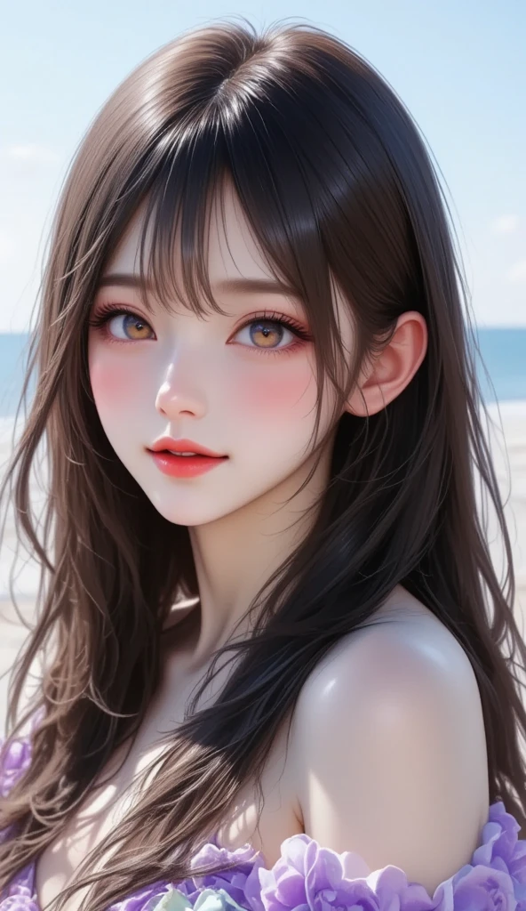 (超realisticな)、(High resolution)、(8K)、 (very detailed)、(Ultra clear skin pores)、(highest quality、masterpiece:1.3)、beautiful girl in a blue swimsuit、1 female、Full body Esbian、ultra holder expansion、green eyes、、small ass、night、starry sky、meteor、Stroll along the sandy beach、blue sea、distant horizon、Distant islands々、into the cloud、Mid summer、（no：1.5）， close， masterpiece， highest quality， Raw photo， realistic， face， incredibly stupid solution， written boundary depth， High resolution， Super detailed， small details， very detailed， 非常に詳細な目とface， sharp pupils， realisticな生徒， fix sharp focus， cinematic lighting、