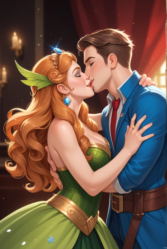 2 in 1 Niels Visser is a blonde prince, Wearing a medieval military uniform and falling in love with a commoner 2 Lily Collins, She has curly black hair and wears a red dress, They kissed very affectionately, Romance novel cover illustration。, Smooth, Light background full of flowers, art:Greg Hildebrand, Liu Ji-hye, Stepan Sejic, Sanyang, Aikut Aidgudu, Justin Gerard, Alphonse Mucha, artジェルム, Wow, Greg Rutkowski,NSFW,Sex
