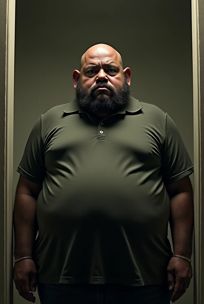 A man was crushed by a fat man who showed his stomach in prison.