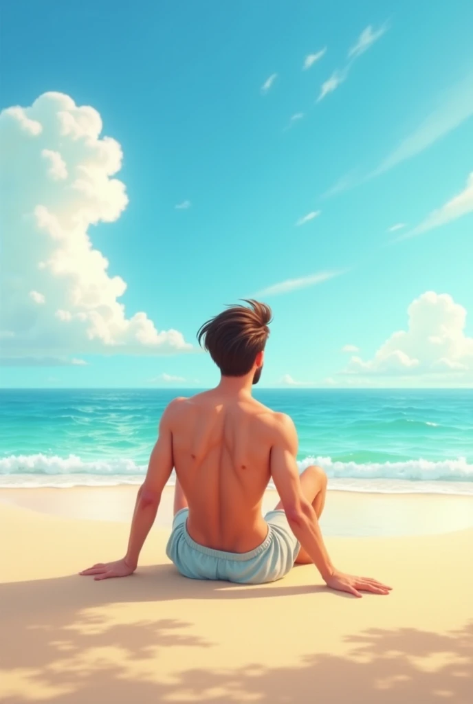 A surfer watching TV