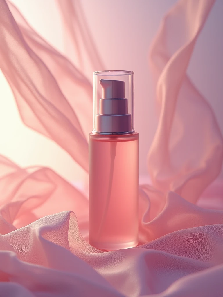 cosmetic product with a liquid fully transparent satin texture to match ...