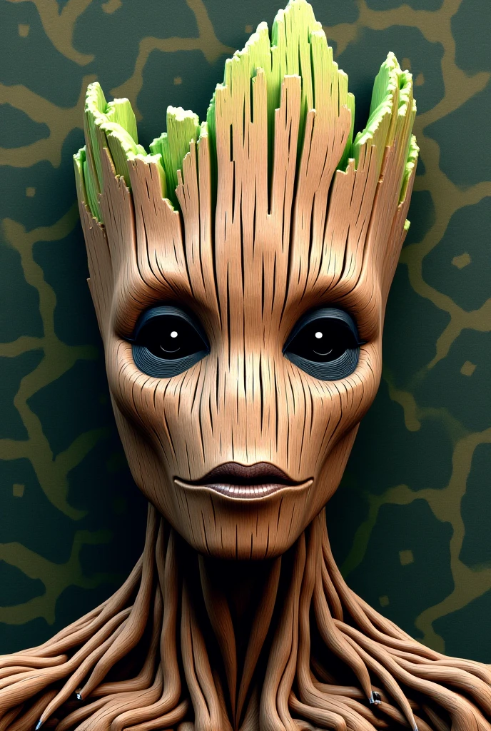 Groot but zombie , 3d high quality digital art