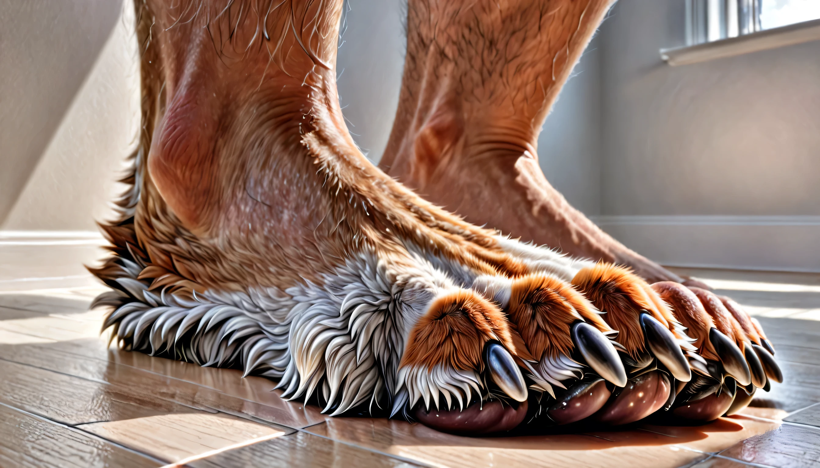 (((feral toddler dog, fluffy, big sheath, canine penis, hyper balls, excessive projectile cum, male orgasm, in house, sitting on sheath, holding sheath, paw on sheath, up against wall, cumming, hyper cum)))), best quality, photorealistic, hyperrealistic, ultradetailed, detailed background, side view