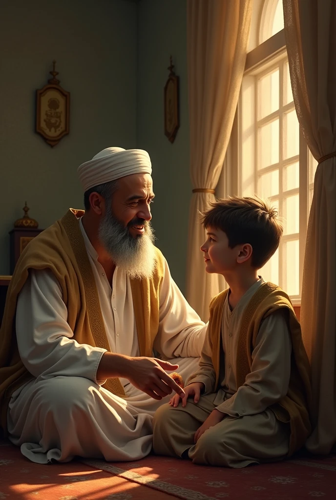
Then the madrasa boy told his father that my new mother is truthful and old mother is a liar