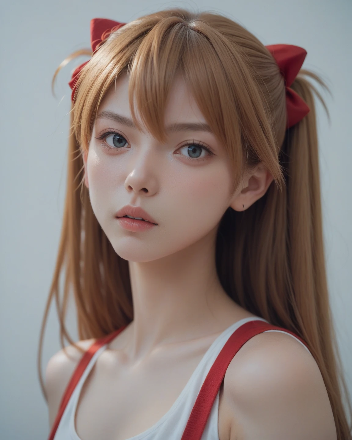 Beautiful Girl, Slept on the bath tab, Naked,(photos realistic:1.6), Detailed texture of facial skin,Asuka Langley、Shikinami Asuka Langley