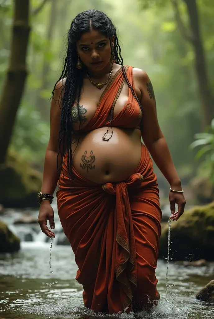 Pregnant Topless  pink g-string  wearing aroused horny beautiful happy young Indian  girl vs  Giant colossal black anaconda monster wrapped around her body squeezing her in coiled embrace cuddling and kissing  sexual erotic bestiality  sex  realistic in the rainforest full body, best quality wet 