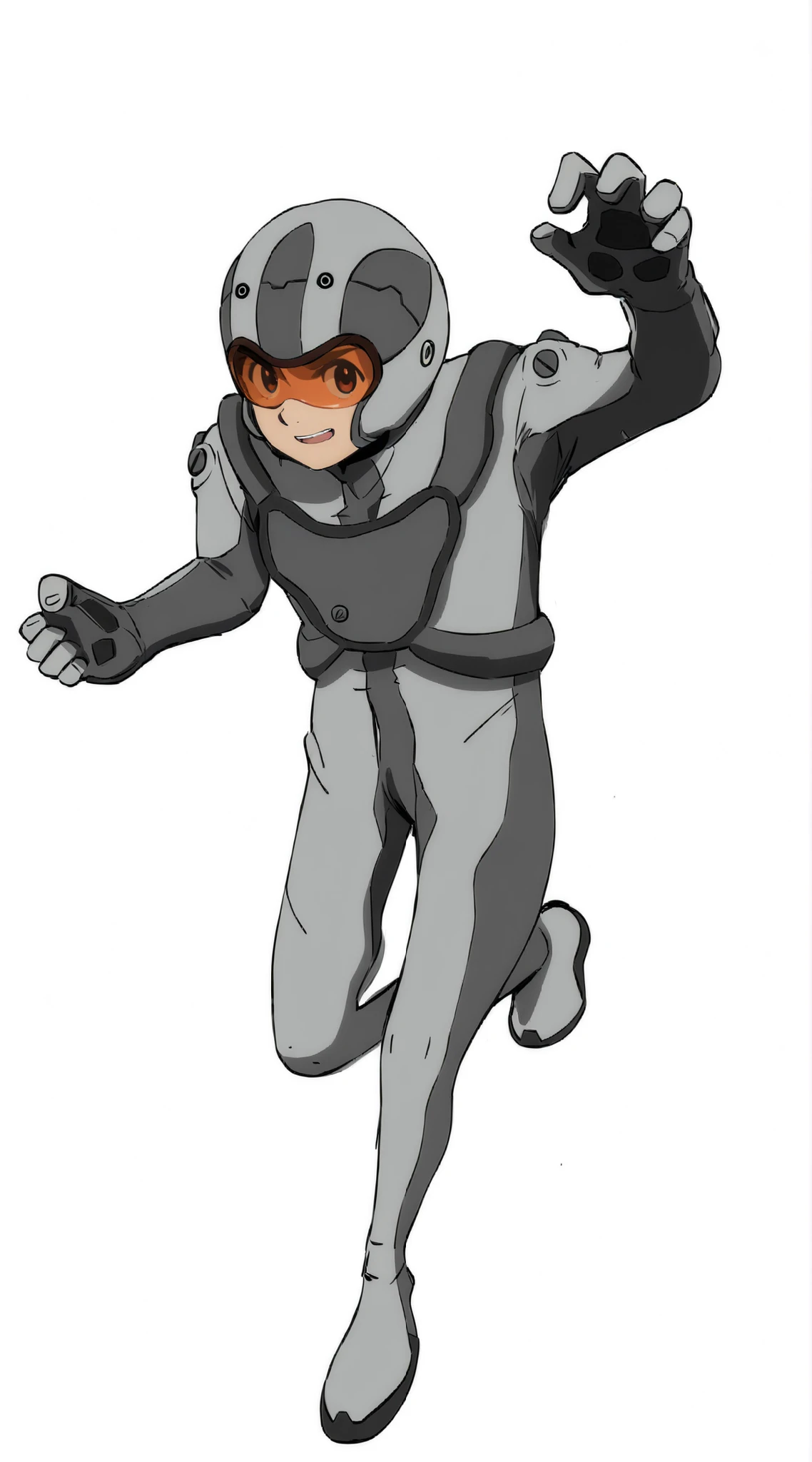 score_9, score_8_up, score_7_up, score_6_up, 1boy, ,chilchuck tims, brown hair, brown eyes, game cg, best quality, amazing quality, best aesthetic, absurdres, solo ,score_9_up, score_5_up, white plugsuite, eva plug suite, full profile.