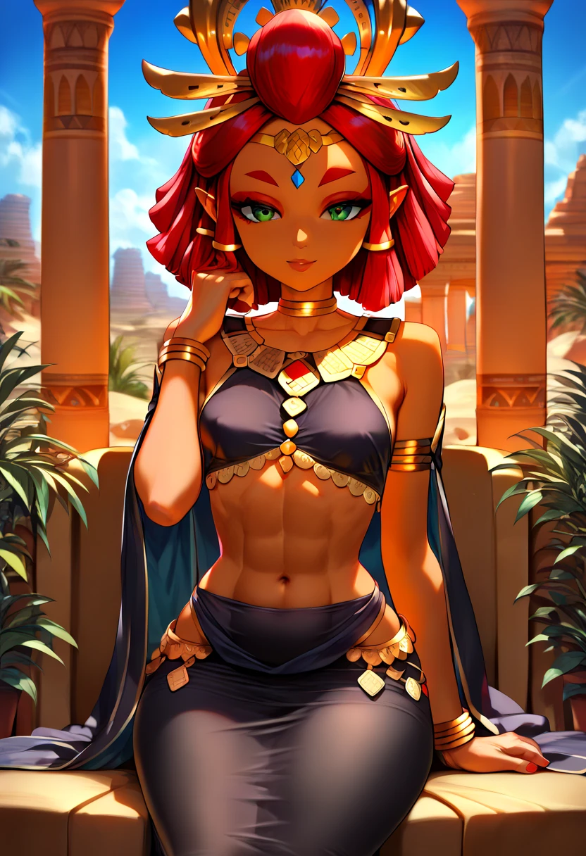 ((alto detallado, mejor calidad, 4k, obra maestra, hd:1.3)), ((mejor calidad)), (((hd))), (((8K))), (ultraDH), (ultra hd), ojos verdes, BREAK ojos verdes, seductor, atractivo, suave anime cg art, senos 36C, Piernas largas, vivid colors, cuerpo delgado, Piel perfecta, cabello rojo, pelo largo, Cabello claro, cabello rojo, ROMPER corona, escote, 36C escote, mirando al espectador, BREAK mirando al espectador, cara extremadamente detallada, pendientes, joya, labios de maquillaje azul oscuro, dark gothic eyeshadows, sombras de ojos oscuras, sombras de ojos blancas, labios sexys azules, labios oscuros, very labios oscuros, (manos perfectas, perfect anatomy), Maquillaje ligero, labios medianos azules, Labios gruesos y azules., dedos detallados, cinco dedos por mano, 5 dedos, (1 chica), labios detallados, labios azules detallados, labios pintados de azul, gothic painted lips, (enfoque en el seno), (brazos extendidos:1.2), (desde arriba:1.1), (pechos afuera:1.3), (fuera del hombro:1.1), cuerpo completo, piernas sexys, walk for desierto, (((desierto))),