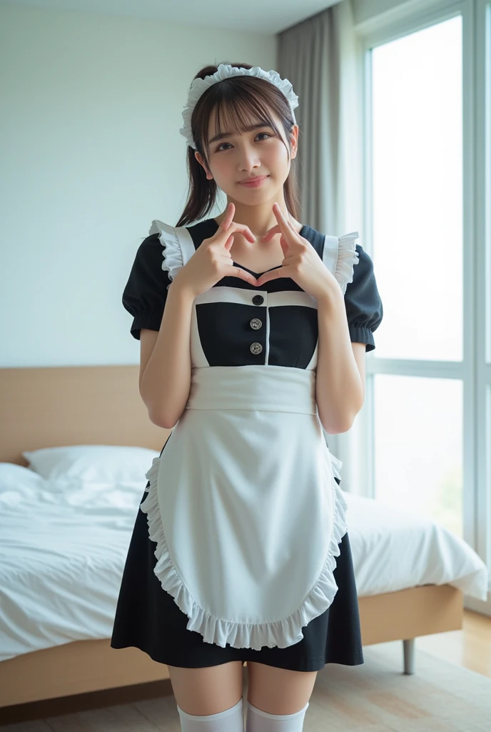 Arataki itto from genshin impact in a maid costume