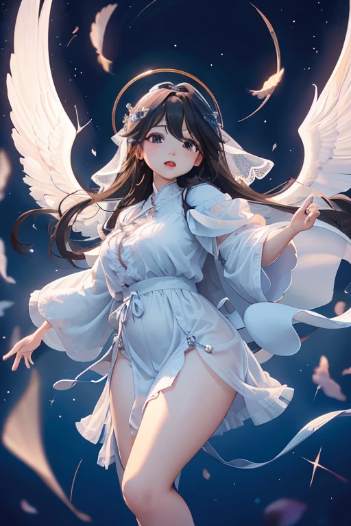 A cute woman (age 30) is mad, she is sobbing, cartoonishly over exaggerated sobbing, puffy cheeks, puffy eyes, tears shooting out like little streams of water, heavy tears hang from her chin, dressed in a sheer night gown, holding her teddy bear