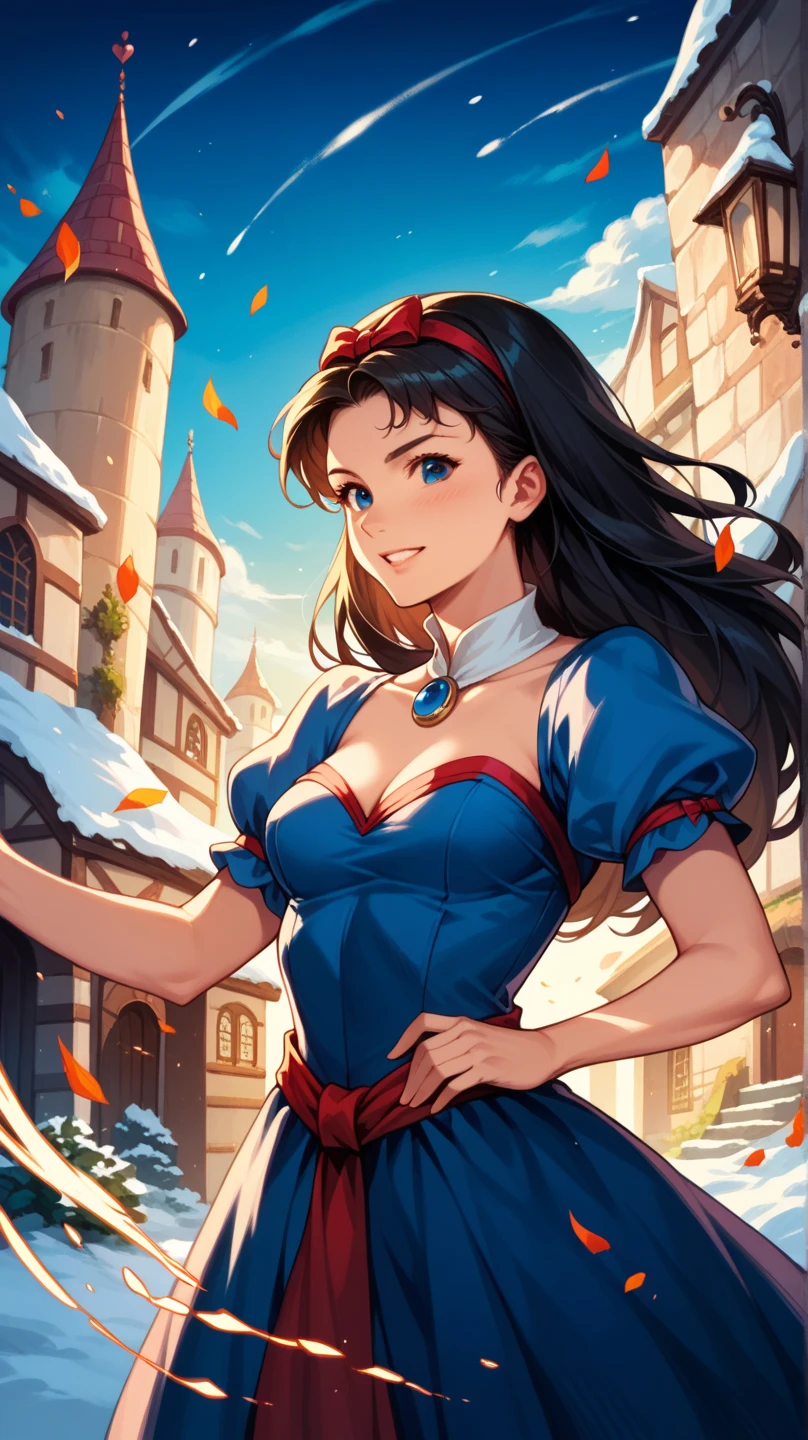 disney princess snow white, smiling , whole body