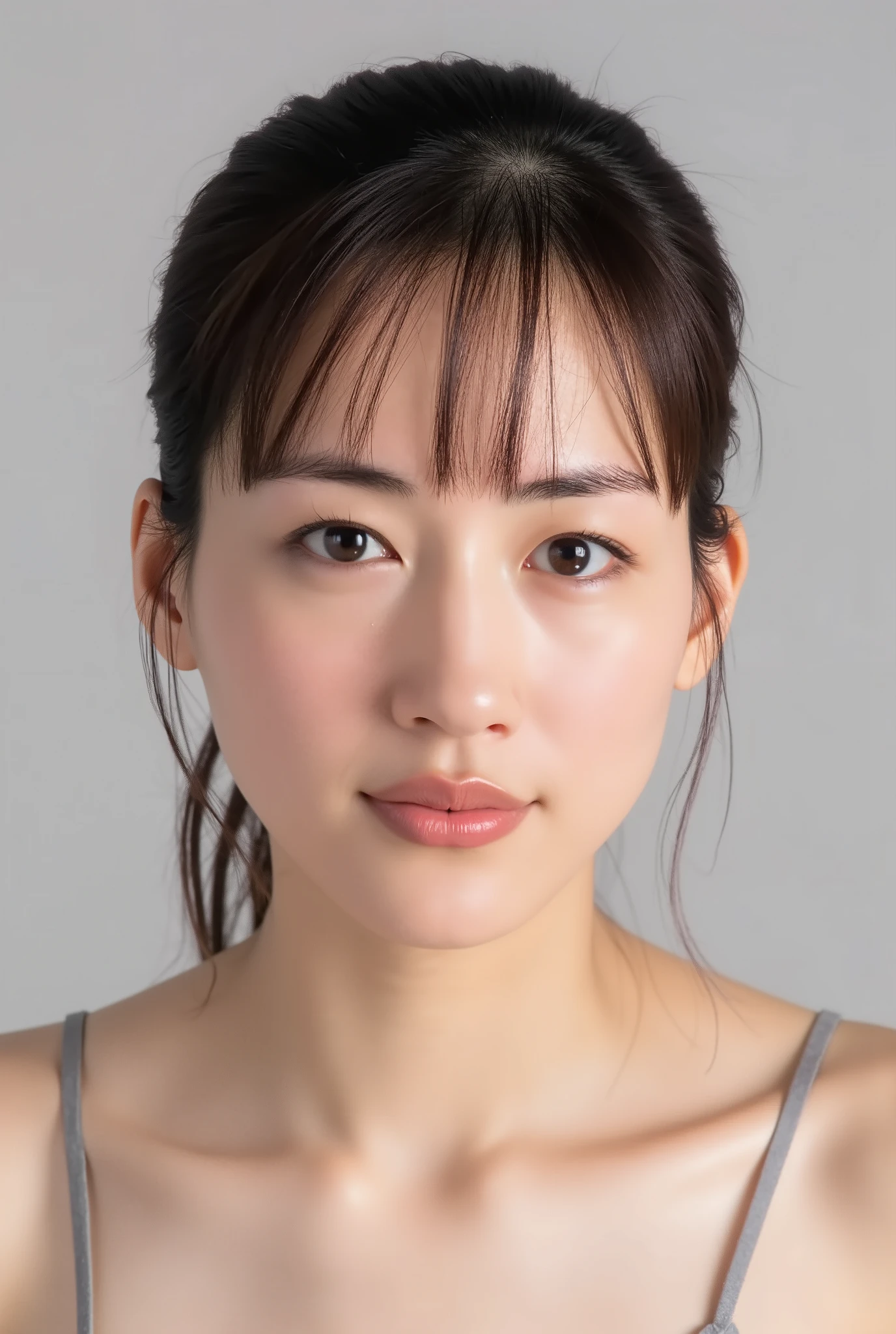  made of the highest quality straw  ,     masterpiece,   Ultra-high precision ,   High Resolution Raw Color Photos  ,    professional photo   ,   natural skin texture surrounded by flames  , Thin Skin,  hyperrealism,  smile, standing dark blonde  ,  Bigger Breasts 、Ｇ backstroke  、Big Breasts、quiet large areolas ,Curvy and fully   naked body,  light grey background ,    shoulder-length hair visible ,          black hair,  completely    naked、    naked、 completely    nakedで立っています、   I can see pubic hair、 濃い   I can see pubic hair、    Chubby Figure  、 completely    nakedです、   I can see pubic hair、濃い  I can see pubic hair、 standing completely   naked、長い  I can see pubic hair、pubic hair covering the pubic area、 light grey background 、 very saggy breasts 、Pazu's pubic hair 、Chest sagging to around the elbow 、こちらを向いて standing completely   naked、   naked、Completely   naked、wide areolas visible、かなり広がった長い  I can see pubic hair、backshots、Buttが見えます  、 Butt、