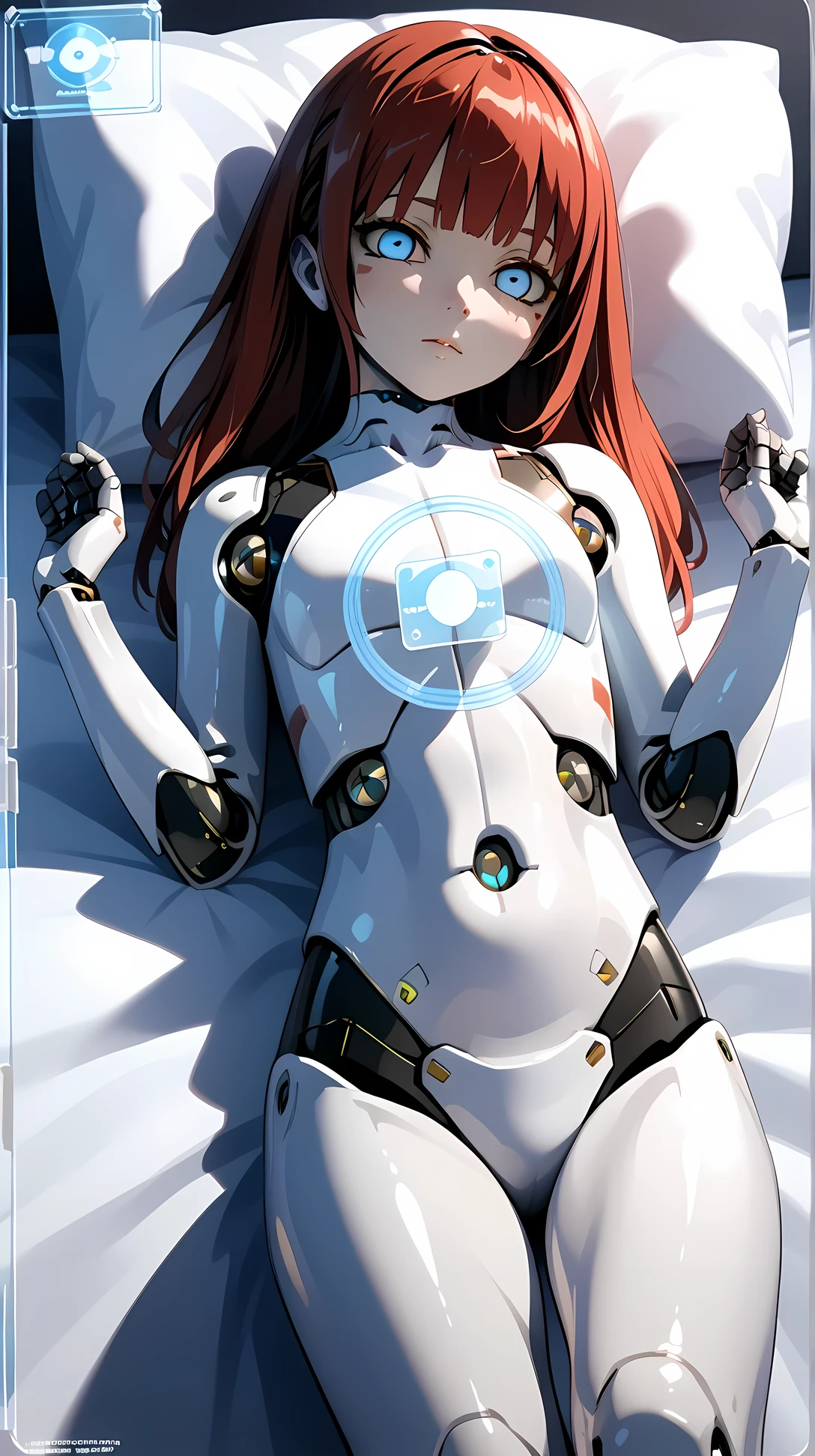 I'm sleeping under covers , ( android style hologram costume :2.0), pop japonism 3d ultra detail, realistic comics , high resolution scan, high resolution scan, 3D Animation Realistic , detailed realistic expressions , super realistic high school girl , a super realistic high school girl , surreal picture, ( surreal ), boobs, sakimichan hdri, Japanese CGI