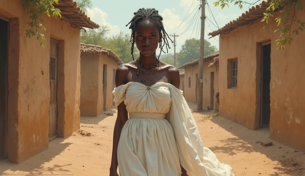 Black female deliverer going through check list touchpad, super-realistic style, highly cinematic, Sharp focus, Sun lighting, hyper-realistic aesthetic, visually stunning, emotionally evocative photographs, Style by Gregory Crewdson