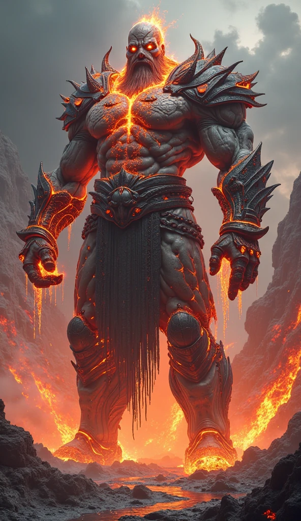 ((masterpiece, best quality, Highest image quality, high resolution, Reality, original photo, 8k)), ((Extremely detailed CG unified 8k wallpaper)), Demon statue made of black rock, Lava Demon, Spark Dance, Flames burst out from the torn body, Flame in the dark image, Red and black theme, Angry face,