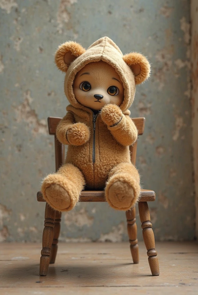 Cute little boy,ssmile,Wear bear clothes