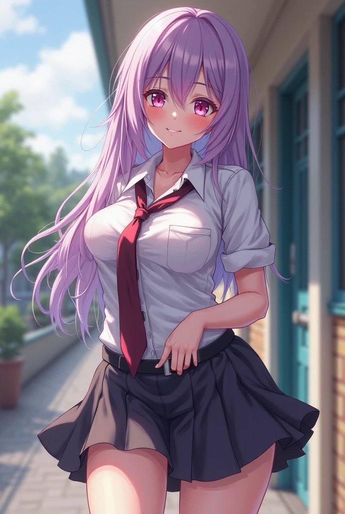 Anime girl in purple bow tie and white shirt, Sateen!!, Sateen!, Sateen!!!, rainy wet, Sateen, it is raining heavily, after rain and no girl, rainy day, In the rain, rainy days, under rain, after rain, raining outside, Pouring rain, Rain!!!!, It's raining outside, it is raining, it is raining, oppai