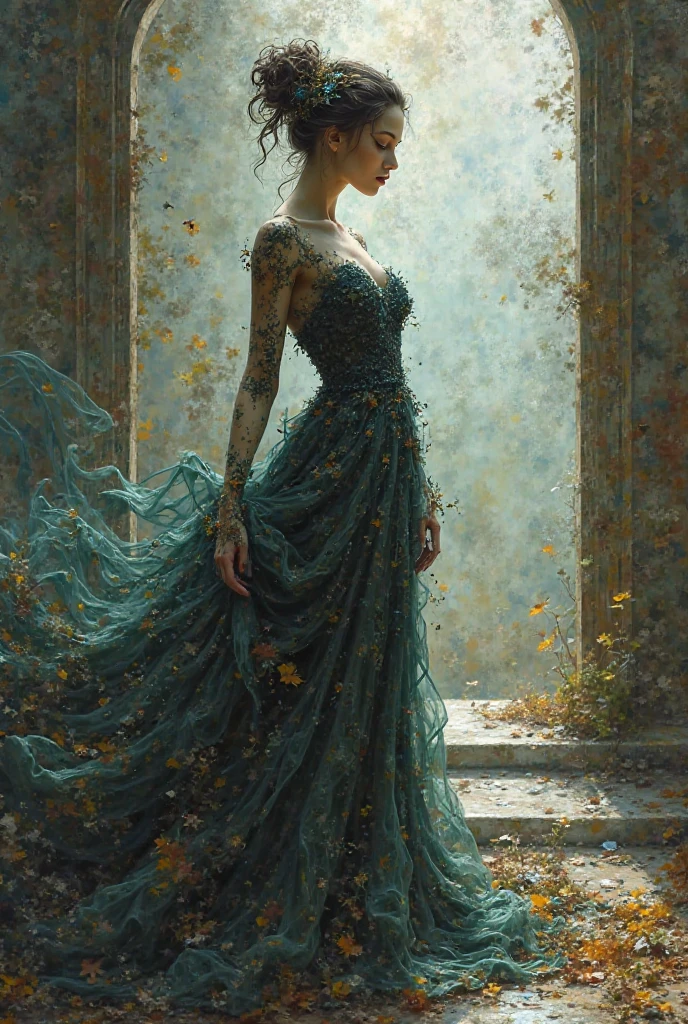 full body woman with creative look