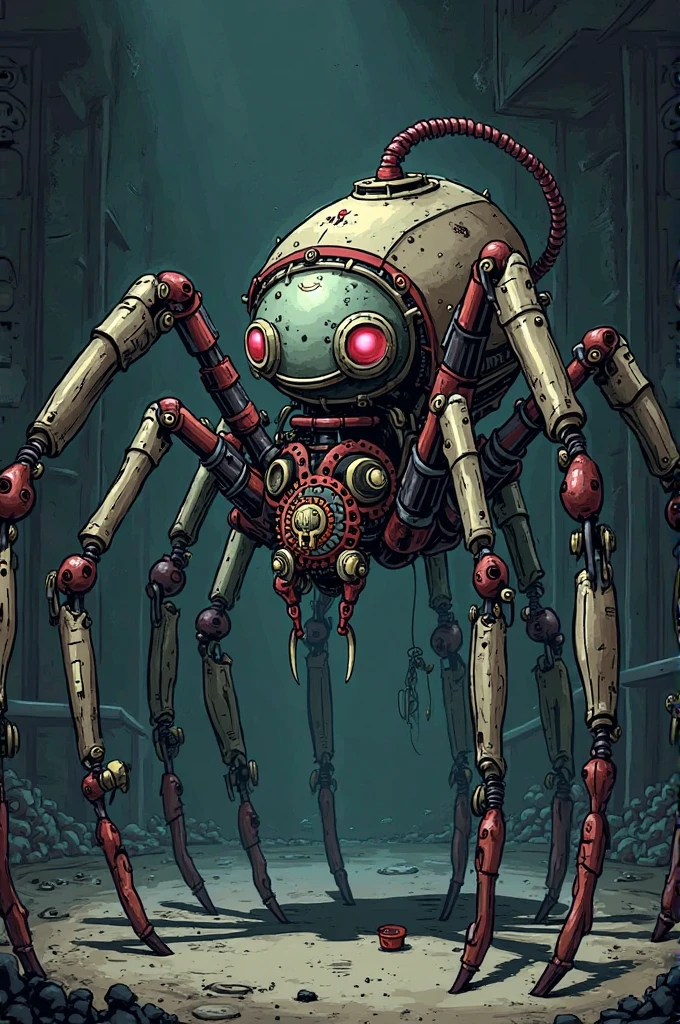 a ladybug xenomorph, chibi style, character style by Ellen Jewett, painting Ruan Jia, sketch and manga style by Shintaro Kago, flame energy moving in background, symmetrical, spectacular art, unique, astonishing, highly intricate details, best quality, masterpiece