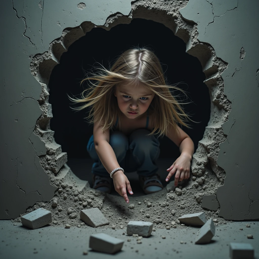 GIRL Russian child with 10 years, blonde long hair, closeup, in a black leather jacket, a closeup of a broken glass window with a black background, shattered glass, broken glass, broken glass ( (sun rays) ), glass breaking, vivid broken glass, a million shards of broken glass, photo of broken glass, shards of glass strewn about, shards of glass, broken, cracked glass, sharp glass shards, composition of broken mirrors, broken mirror