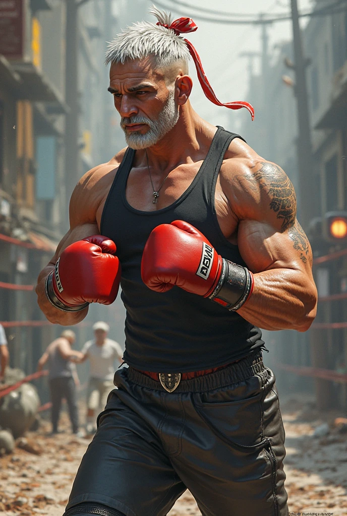 (Highly detailed CG Unity 8k wallpaper), The most beautiful works of art in the world, A skinny man in his 50s,A blindfolded man is playing a game,((Slender body:1.5)),(Bald headed old man),(An old man with a beardless face),(Cute Bear T-Shirt),(An old man yelling with his mouth wide open),Lots of tattoos,((Holding a cigarette)),Large crowd in the background,Party Time,Turntablist, portrait of lucha libre DJ, turntablism DJ scratching, ,((Highly detailed skin and facial textures:1.3, Ultra detailed face, Detailed arms, Beautiful attention to detail)),DJ, DJ set, DJ rave party, DJ at a party, Labor's Photo, DJ sura, DJing with DJ turntables, Tokyo Cyberpunk Night on the Roof, Amen wins the jungle