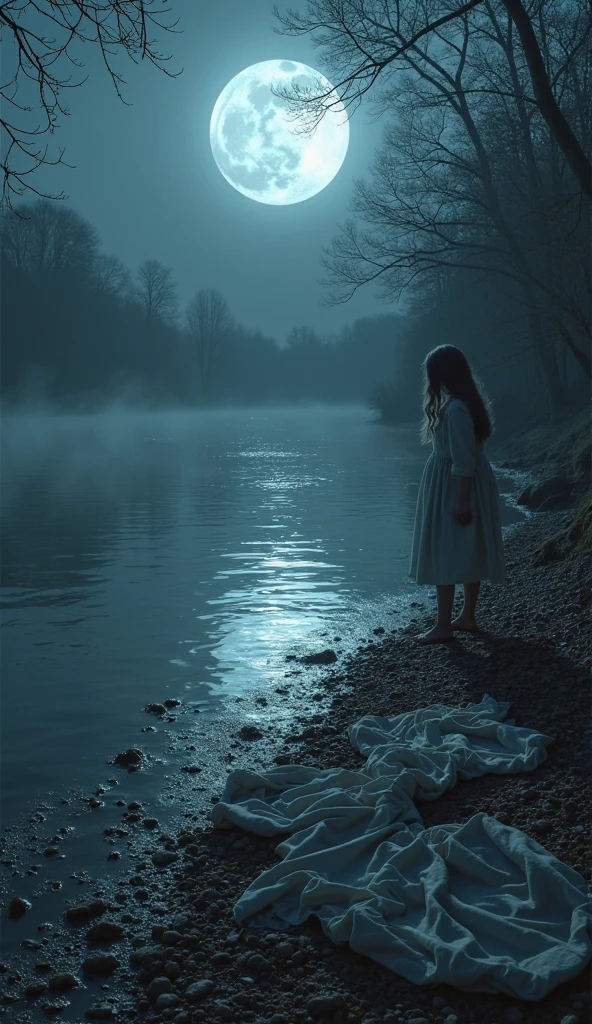 There was no shine, No Shadow, For the Heavens, Too, There was still one, Pale clouds; There was no sound or movement.、Just a dark river flows、He was moaning like a restless sorrow.。.
Fantasy Style, Dreamy art, Gothic Horror, Artistic and Abstract, Whimsical, oil,
One girl, Transparent Ghost,