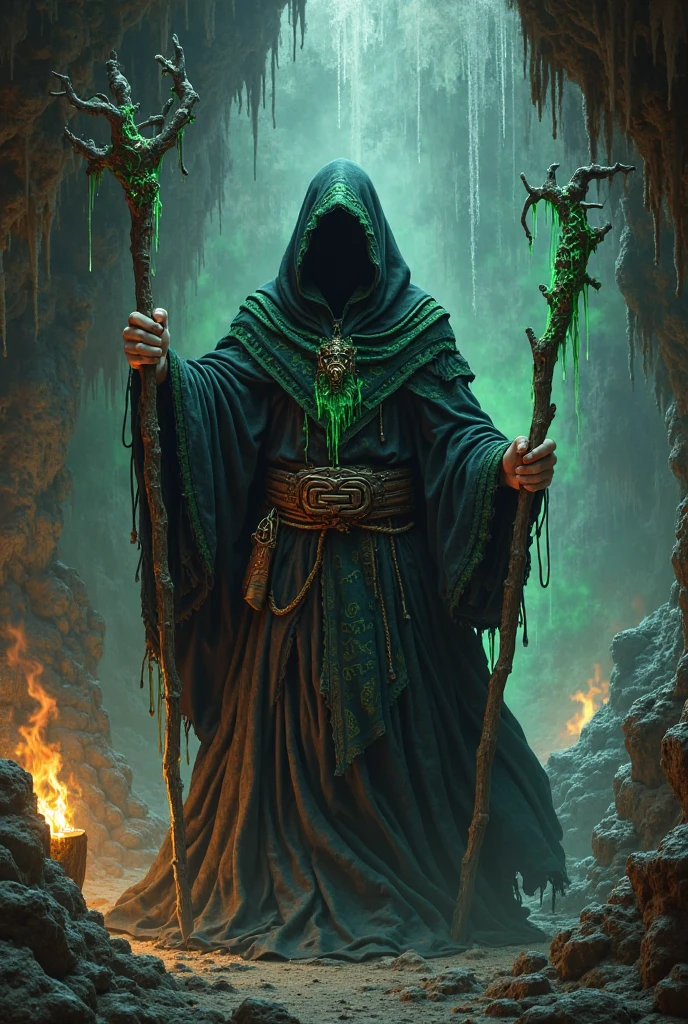 a terrifying necromancer, skull, burning eyes, ominous shadows, green smoke, intricate, high detail, dramatic, 8k, (best quality, 4k, 8k, highres, masterpiece:1.2), ultra-detailed, (realistic, photorealistic, photo-realistic:1.37), HDR, UHD, studio lighting, ultra-fine painting, sharp focus, physically-based rendering, extreme detail description, professional, vivid colors, bokeh, horror, dark fantasy, dramatic lighting
