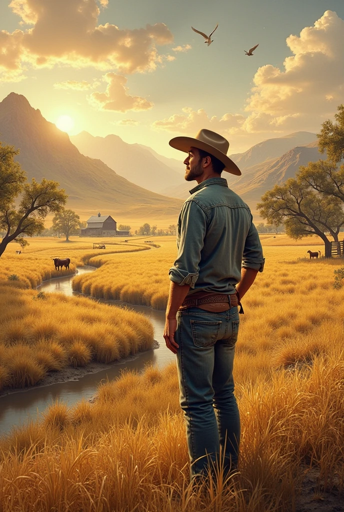 James Gurney style portrait, 
The undercover cop was found face down in a field
realistic, dramatic lighting