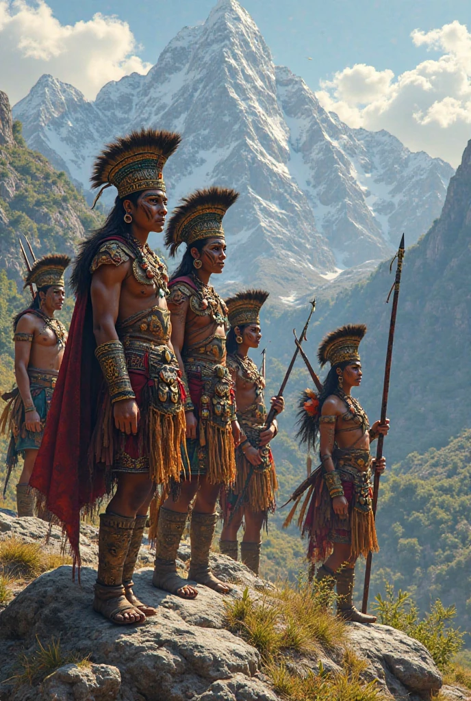 4 Native Americans and 5 Spanish soldiers from the 15th century