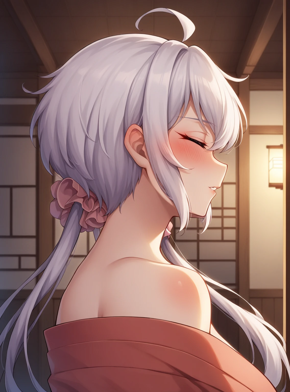 detailed illustration, (front view), (side view),dynamic angle, ultra-detailed, illustration, clean line art, shading, anime, detailed eyes, detailed face, beautiful face, dramatic lighting, detailed illustration, dynamic angle, ultra-detailed, illustration, (single woman: 1.8), masterpiece, masterwork, beautiful, (1 woman:1.8),
Succubus woman, demon, young, timid, only wearing an oversized sweater, (red skin: 2.0), big round wire frame glasses, knitted ribbed sweater, sleeves too long,large chest, long demon tail, pointy red ears, yellow cat eyes, long white hair, smiling, SSBBW, ginormous ass, humongous hips, thicc thighs,showing off ass, looking from over shoulder,