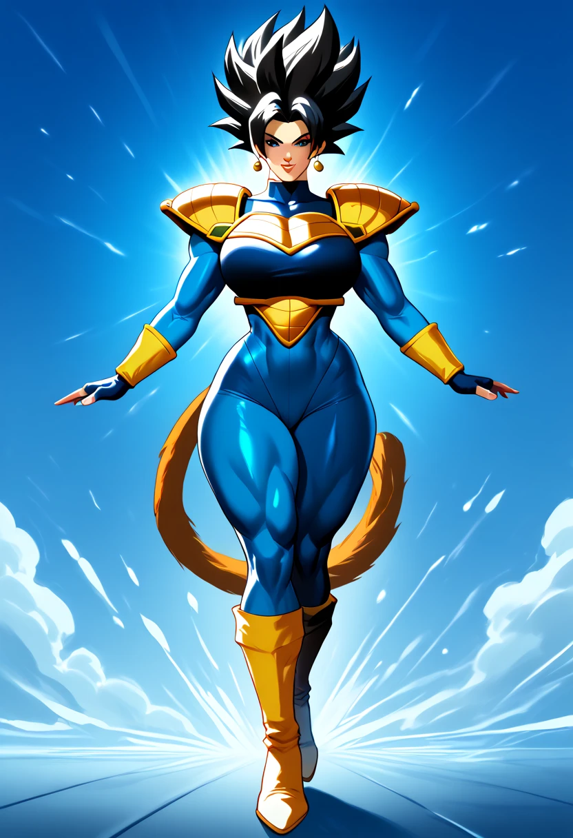 ((masterpiece)), High Quality, Vegeta, Wearing Saiyan armor, Blue armor, Standing at the doorway, doorbell cam scene, looking at camera, Holding a baseball bat, late night, eerie scene, Dark vibe, Perfect detail
