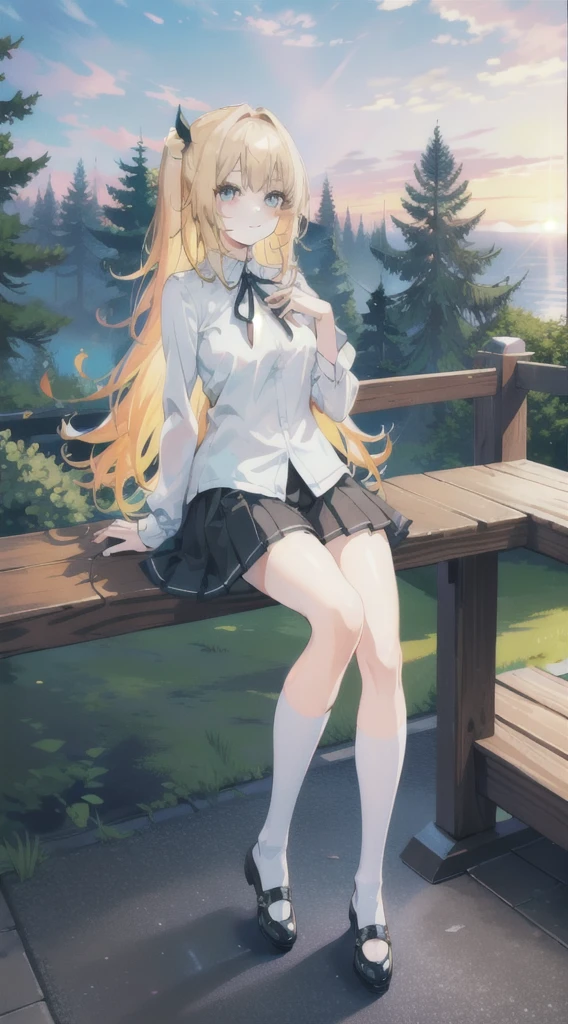 1 girl、Beige sweater、no skirt、unclothed panties、garden、In a row of ginkgo trees、autumn leaves、flax hair、long hair、arrange bangs、flaxen eyes、big breasts、squat、nokezoru、open your legs、view from below、glowing skin、