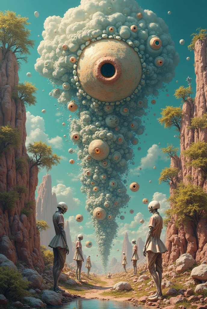 Transforming Salvador Dali's Frames: Persistence of memory, Using a futuristic computer、More contemporary works、A huge number of long-necked aliens、Angry and fighting