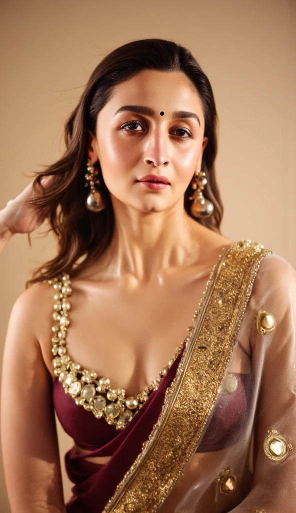 Alia bhatt in indian salwar Suite , photo REALISTIC High Quality Image 8k Quality , Cinematic Colour Grading And Lighting , small lips size