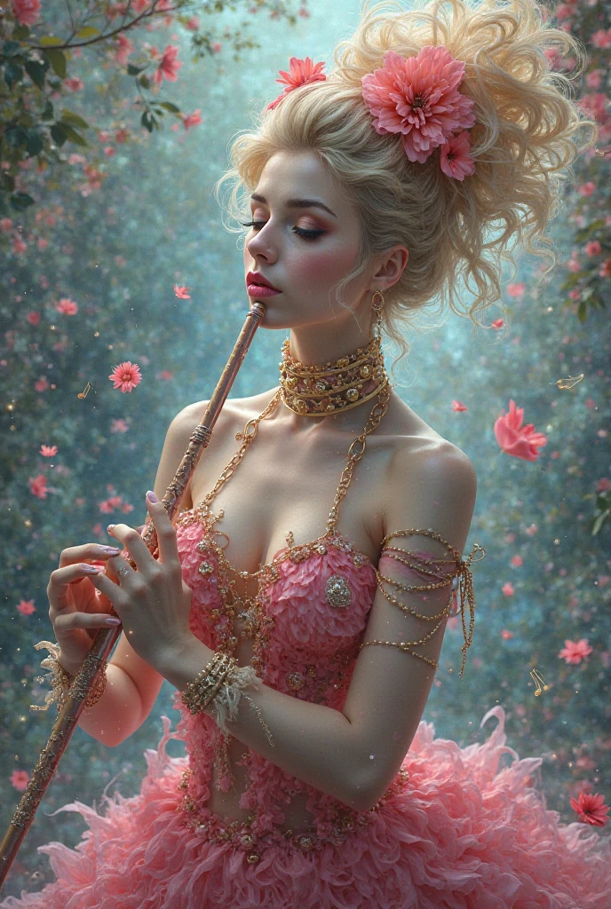 I want an image of a transvestite flute with its uses, characteristics and images for a musical task.