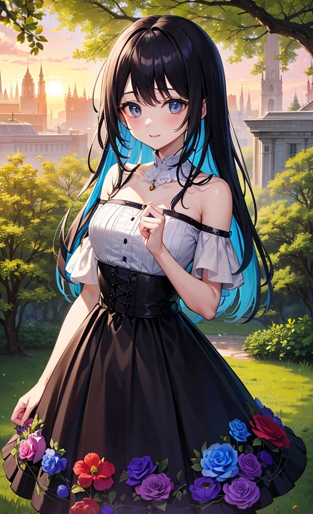 highdefinition images 、Milan seen from the forest、 Deep Forest Paintings 、 Flowers and trees々Forest of 、 Magical Beings Hidden in Branches and Mysterious Colourful Forest 、 8k 、 ( High Quality Seven Colored Flowers ) Forest Full of Fantasy Worlds 、 Milan's Soft Sunrise。