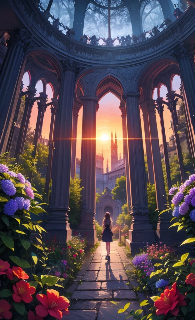 highdefinition images 、Milan seen from the forest、 Deep Forest Paintings 、 Flowers and trees々Forest of 、 Magical Beings Hidden in Branches and Mysterious Colourful Forest 、 8k 、 ( High Quality Seven Colored Flowers ) Forest Full of Fantasy Worlds 、 Milan's Soft Sunrise。