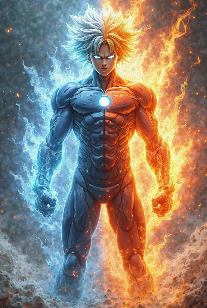 Famous tiktok character blue fire 2D style