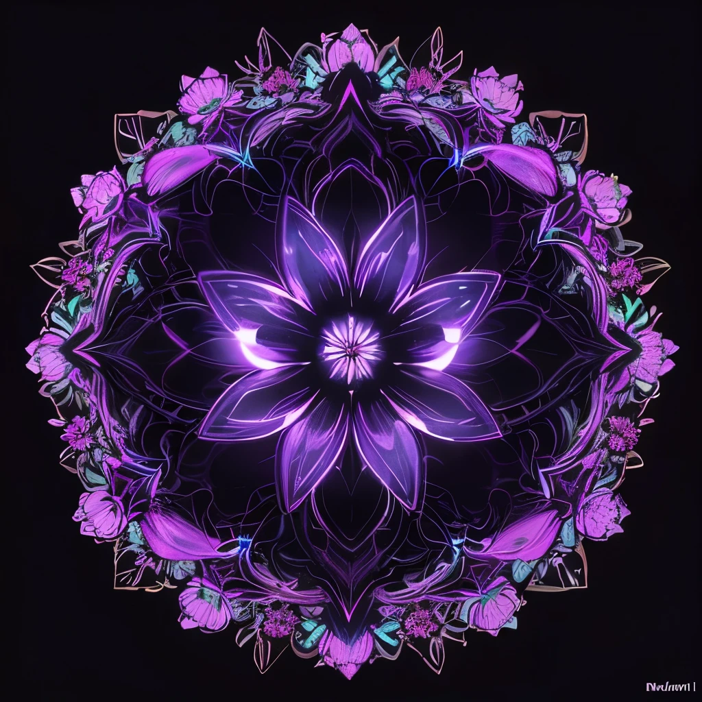 flowers with colorful lights on a black background, digital art by Radi Nedelchev, deviantart, digital art, glowing flowers, luminous flowers, glowing neon flowers, magical flowers, neon flowers, magical colorful flowers, glowing delicate flower, stylized flowers, beautiful design, amoled wallpaper, colored flowers, elegant flowers, mobile wallpaper, beautiful flowers, floral design, alien flowers