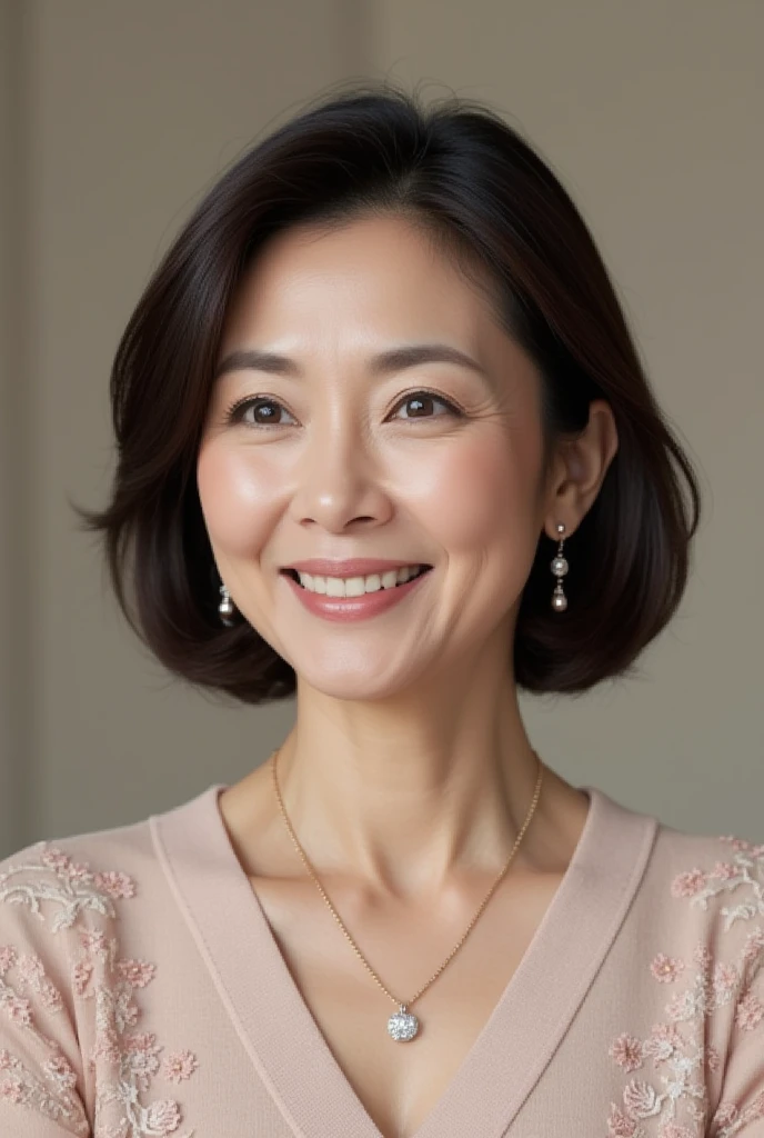 tmasterpiece,Best quality, Bigchest， ssmile，legs long，skin hyper-detail，Unclog pores，in a panoramic view，hip is cocked，blackstockings，Beautiful young Japanese woman in her 40s,  s the perfect face, goodlooking,  (detailedfacialfeatures),  Face is clean and beautiful