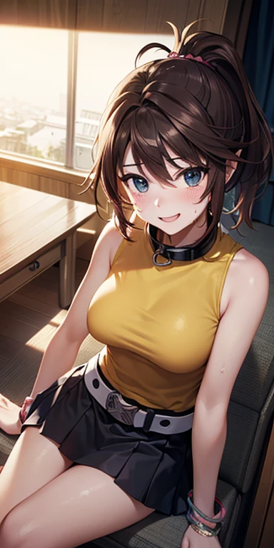 anegasaki nene、Shiny brown hair, short hair, (Beautiful brown eyes、Sparkling eyes, Fine grain)、smile、Ultra-detailed eyes、Highly detailed face, Highly detailed eyes,Cowboy Shot、


(masterpiece:1.2, Highest quality), (Realistic, photoRealistic:1.4),8k,wallpaper,(Written boundary depth),(Sophisticated lighting:1.1),(Improving cinematic lighting quality:0.9),(Highest quality:1.2), One person, Destroy Leather Jacket、Tank top, evening