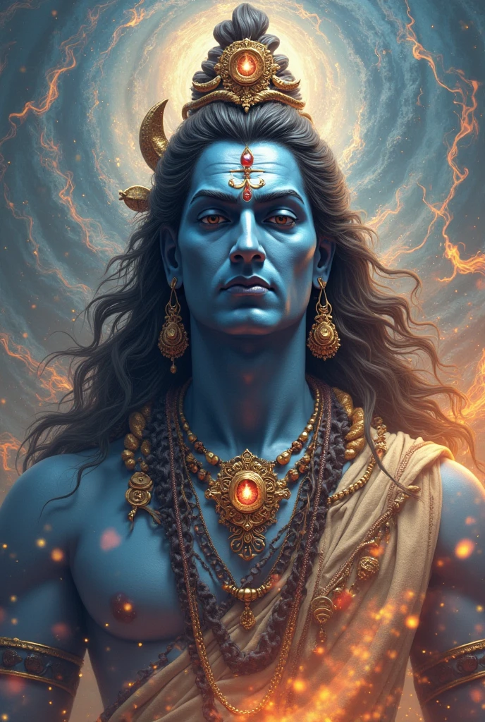 Shiv shankar nam'lord(near stand trident),third eye open focus art