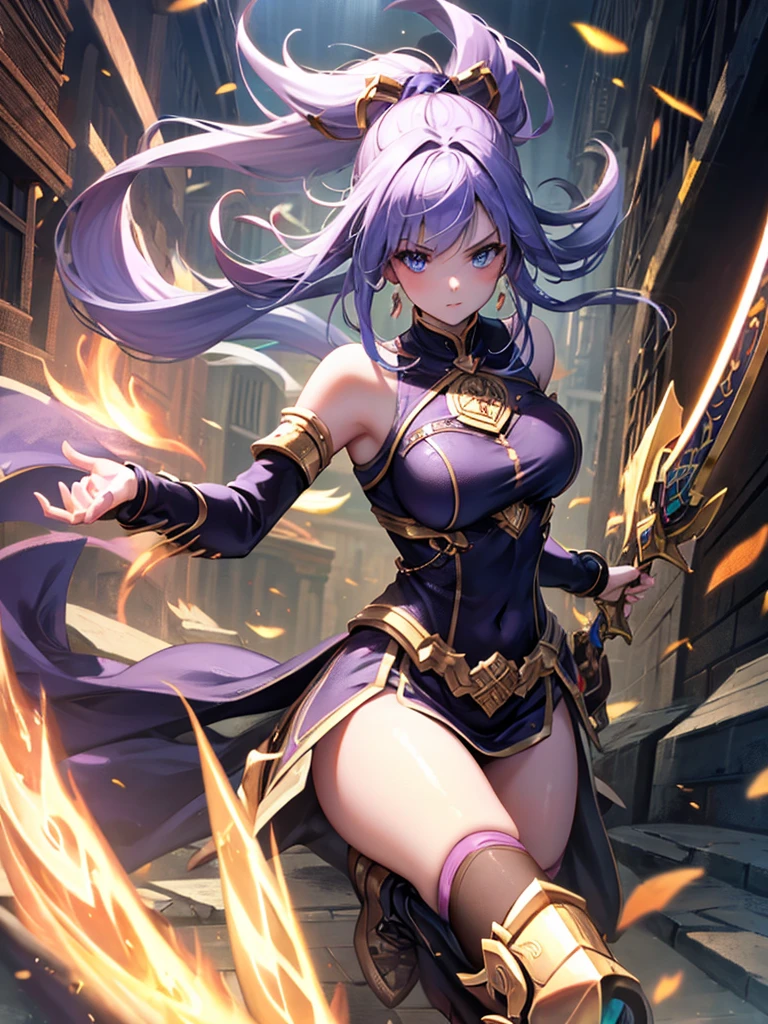 (((Highest quality)))(((Best Image)))(((anatomy)))外見は20代のwoman,Random hair color ,Random hairstyle,Wearing Japanese Armor Samurai,Extreme costumes(((Appearance)))The shape is humanoid,Random Face(Beautiful Face),,Huge breasts,Tight waist,Wearing randomly colored armor(((Features)))Eye color is random,Personality is random,Attractive figure(((arms)))He is carrying a weapon that resembles a purple glowing object..Possess modern weapons.(((woman)))The skeleton is human-like,Huge breasts,Tight waist,fogのようなガス状のもので纏っている(((background)))Barren Land,dead tree,fog,Chaotic world(((Standing posture)))ランダムなStanding postureをしている,mysterious,lovely,Highest quality((Full Body Shot))