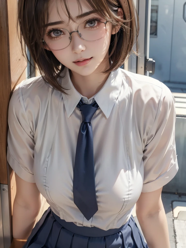 (masterpiece:1.2),best quality,illustration,beautiful detailed girl,
(2girls:1.2),
(looking at viewer),(sweat:1.2),(embarrassed:1.1),closed mouth,
(full body,standing,tachi-e:1.2),
storeroom,
large breasts,(grey hair:1.0),long hair,
(kneehighs:1.1),(white bra:1.1),(buruma:1.3),(gym uniform:1.1),indoor shoes,
(clothes lift:1.3),
(ass:1.0),
bob cut,glasses,parted bangs,black hair,