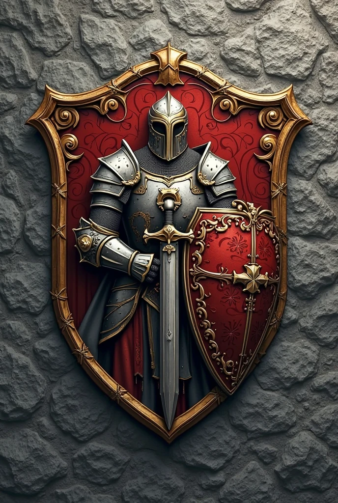 Create a Medieval-style logo with the icon and the name Helsondor