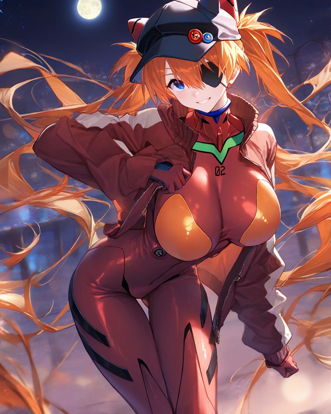 Thick thighs,Anime Style,A detailed background with many people,People Akihabara,Smiling beautiful girl,Overreaching,Large Breasts