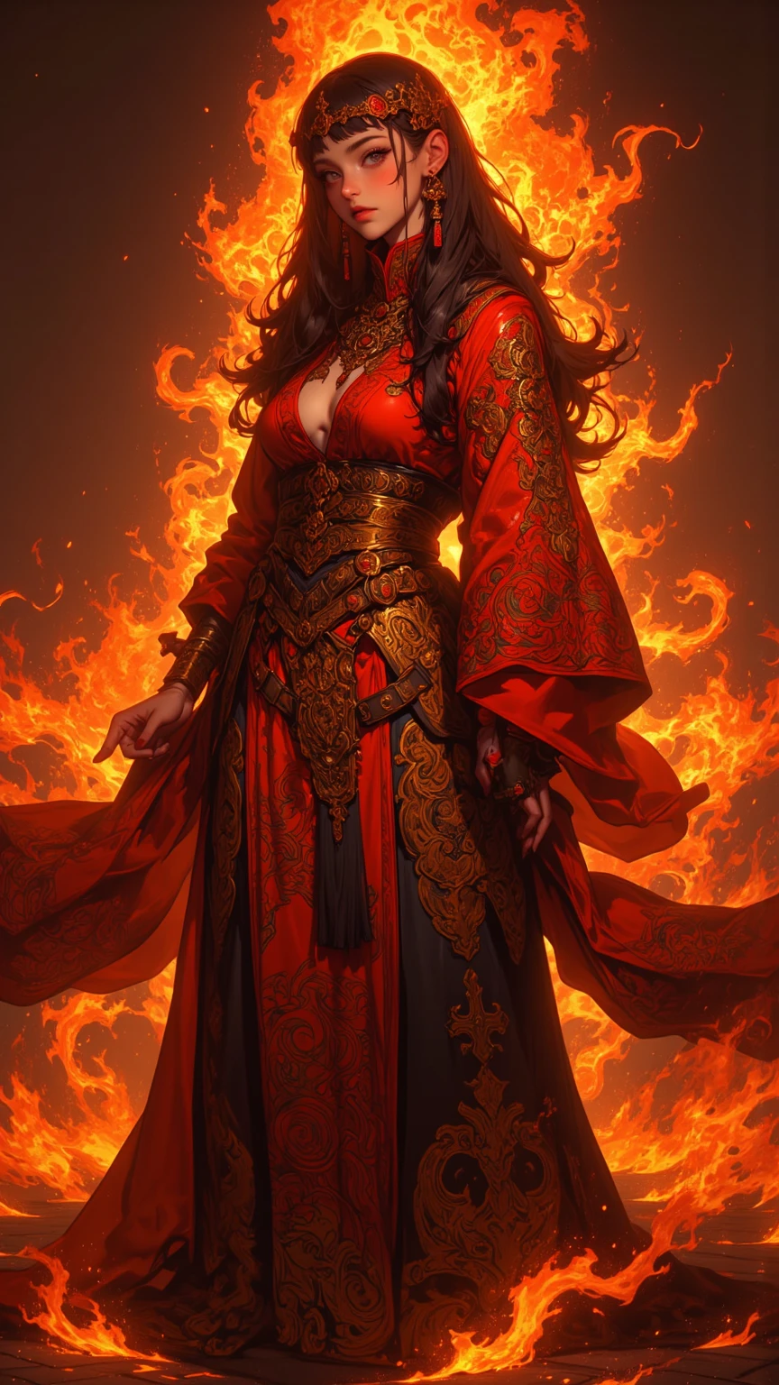 Full Body Head to Toe Action Shot, Beautiful Jung Sukubus Queen, Full Armor of Full Scales, Sardinia Smiling, Majestic, Supermodel, Perfect Body, Body Shrouded in Black Mist, Action, Detailed Face, Stunning Eyes, Detailed Eye Iris, Off-Center, Transformed, Bleeding Mascara, Hell, Demon, Diabolo, Fire in the Background, Fluid Carcass, Burgundy Eyes, Detailed Face, Psycho,  demonic, evil aura, social smile, cinematic, walking on the sidewalk, barefoot, Supermodel, Pink Flames