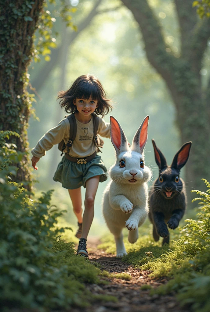 Characters:
- Kiki, the Rabbit
- Tito, the Bird
- Bubu, the Bear
- Wise Tree
- Singing Flowers
It's morning, Kiki, Tito, and Bubu are playing at the edge of the forest.